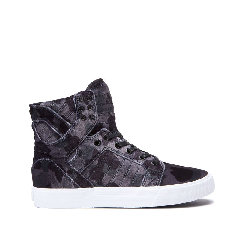 Supra Skytop High Top Schuhe Damen - Schwarz/Camouflage CFE95962
